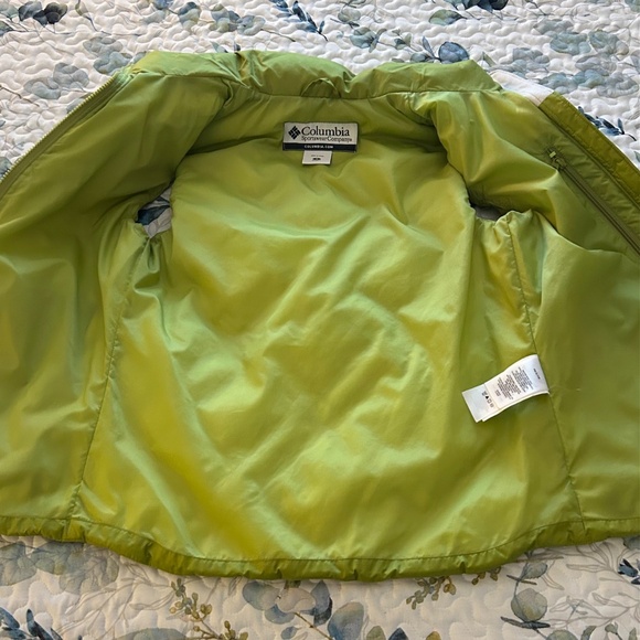 Columbia Quilted Midweight Down Puffer Vest Lime Green Size Small - Picture 9 of 16